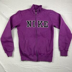 Nike Jacket‎ Women Small Purple Spell Out Embroidered Full Zip Hiking Casual